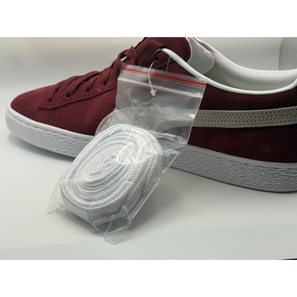 PUMA Suede Classic XXI Mens 11.5 Cabernet Red White Lace Up Sneakers NWOB - Picture 5 of 7